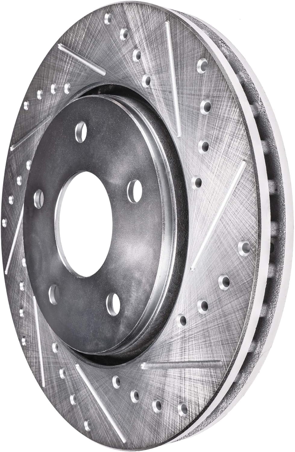Detroit Axle - Front Brake Rotors for 2015-2023 Mercedes-Benz C300, 2018-2019 E300 [Except Sport Package], Drilled and Slotted Brake Rotors: 12.99" Front Rotor