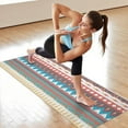 thumbnail image 6 of Bright Tribal Striped Pattern Hot Yoga Mat Towel Non Slip for Hot Yoga - Quick-Drying Yoga Mat Cover with 4 Corner Pockets with Travel Bag - Hot Yoga Towel Non Slip 74"x26", 6 of 6