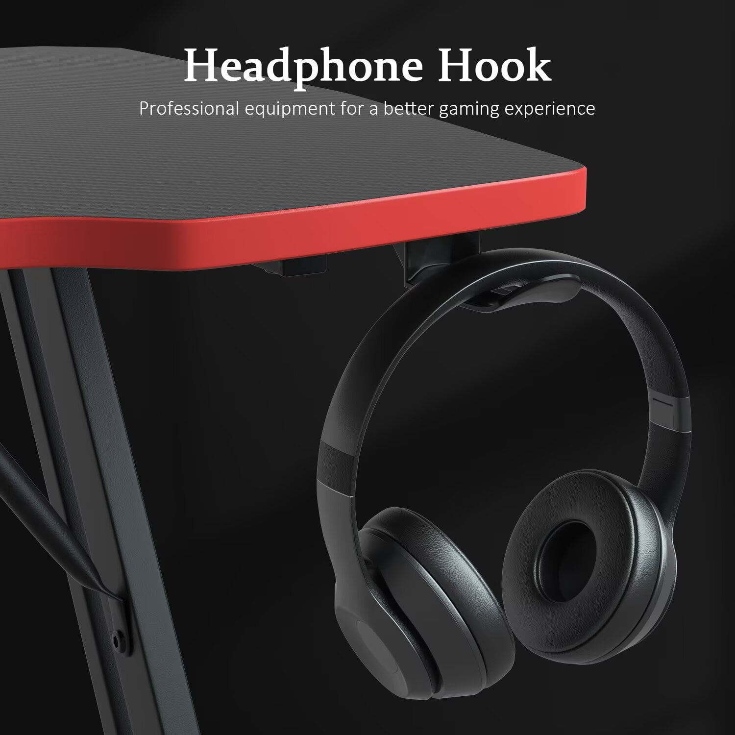 YRLLENSDAN,Gaming Computer Desks,Gaming Pc Desk,Computer Table Desk,Headphone Hook,Z-Shaped Steel Leg,47 Inch,Blue and Red