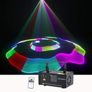 Mini RGB Full Color 3D Effect DMX 512 Scan Lights Projector DJ Home Party Gig Stage Lighting Remote Music Auto TDMRGB400