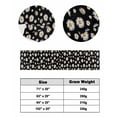 thumbnail image 3 of Bed Runner Scarf King Size, Spring Floral Daisy Stain Bed Runners & Scarves for Foot of Beds, Black Elegant Pastoral Flowers Watercolor Decorative Bedding Runner Scarf for Hotel 94 x20 Inch, 3 of 6