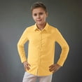 thumbnail image 2 of TBWNWG Boys Tops Child Boys Girls Shirt Solid Long Sleeve Toddler Kids Gentleman Lapel Button Tops for Stylish Outfits and Everyday Wear,Size 3-4 Years, 2 of 5