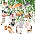 thumbnail image 2 of Simulation Cats Animals Action Figures Pet Models Hand Painted Cats Animals Toy Set Cake Topper Christmas Birthday Gift for Kids, 2 of 4