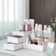 thumbnail image 5 of Organizador de caja de almacenamiento de cosméticos para escritorio de maquillaje con cajones para tocador, encimera de tocador, mostrador de baño, elegante soporte para pinceles, sombra de ojos,, 5 of 6