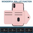 thumbnail image 6 of for iPhone X/XS Wallet Case with Card Holder, Elegant Durable PU Leather Protective Magnetic Closure Flip Phone Cover Kickstand RFID Blocking for Women Girls for iPhone X/XS, Pink, 6 of 9
