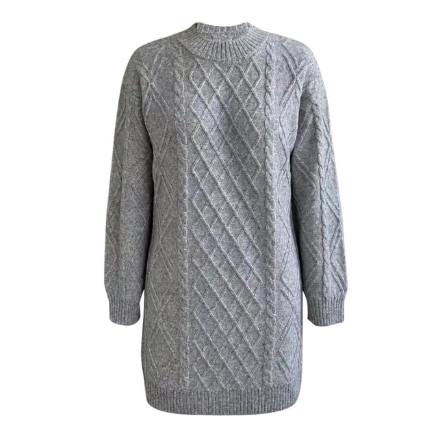 Suéter Simply Basic Para mujer, talla CH con Cuello Alto Gris