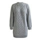 thumbnail image 1 of Suéter Simply Basic Para mujer, talla CH con Cuello Alto Gris, 1 of 4
