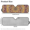 thumbnail image 7 of Uorisanigo Mandala Floral Windshield Sun Shade Compatible with Wrangler JK JKU TJ Foldable Windshield Sunshade Front Window Compatible with Jeep Wrangler UV Black Shades Sun Blocker Protection, 7 of 7
