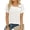 White, variant on MOYIKO Womens Blouses Petal Sleeve Tops Square Neck Summer Trendy Tunic Casual T Shirts