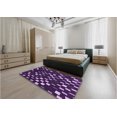thumbnail image 5 of Ahgly Company Machine Washable Indoor Rectangle Transitional Deep Purple Area Rugs, 3' x 5', 5 of 7