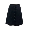 thumbnail image 1 of Falda George para Mujer Larga de Lino con Botones y Bolsas Laterales Negro Talla M, 1 of 4
