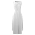 thumbnail image 4 of Robe d'Été pour Femmes Robe Longue Décontractée Ourlet Fendu Robe Imprimée Florale Boho, 4 of 5