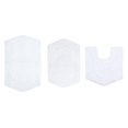 thumbnail image 2 of Home Weavers Waterford Collection 100% Cotton Non-Slip Bathroom Rug Set Machine Washable Bathroom Rug-17"x24", Bath Rug- 21"x34", U Shaped Contour- 20"x20", White Color 3 Piece Bath Rug set, 2 of 8