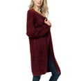 thumbnail image 3 of KOGMO Womens Fuzzy Long Cardigan with Pockets, 3 of 7