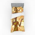 thumbnail image 1 of Ambesonne African Bedding Set 3 Pcs, Dancing Woman Hand Drawing, Twin XL, Green Red Yellow, 1 of 3