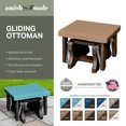 thumbnail image 4 of Gliding Ottoman - Model, Light Gray & Black - Durable HDPE Plastic, 4 of 5