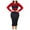 Red, variant on IROINNID Semi Formal Dress for Women Long Sleeve Bodycon Dress Elegant And Solid Colorful Wrapped Hip Dress,Red