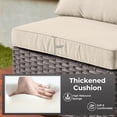thumbnail image 4 of Ovios 11 Pieces Patio Fire Pit Set Outdoor Wicker Sectional Sofa Conversation Set with Swivel Rocking Chairs and Side Table,Beige, 4 of 7