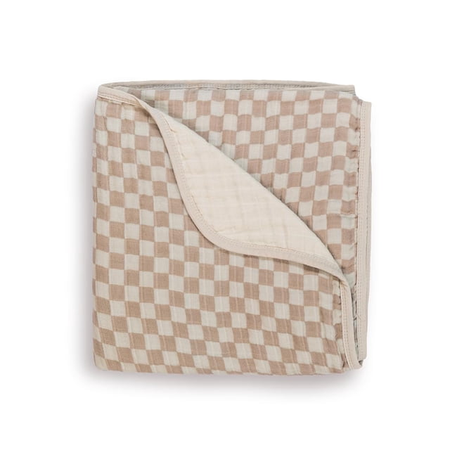 Manta para bebé Itzy Ritzy, muselina de algodón, 76 x 102 cm, damero