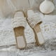 thumbnail image 3 of Sandalias planas de perlas de lujo para mujer, chanclas de playa de colores mezclados en negro/blanco, zapatillas con cuentas en la parte inferior de paja, sandalias bohemias para mujer, 3 of 5