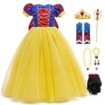 thumbnail image 2 of Vestido de lentejuelas Blancanieves para niña, disfraz de princesa para fiesta de Carnaval y Navidad, ropa de rendimiento para cumpleaños Fivean unisex, 2 of 2