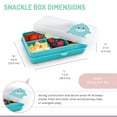 thumbnail image 3 of Mini Snackle Box – 6 Compartments, Divided Snack Container, Food Storage for Kids and Adults, Removable Dividers, Arts & Crafts, Beads, BPA-Free, Blue, 3 of 6