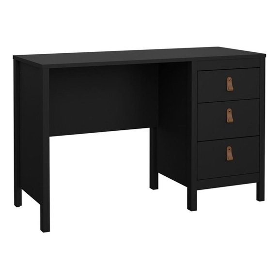 Pemberley Row Engineered Wood Black Writing Desk Rectangular 47.40" Unassembled