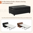 thumbnail image 5 of Harper & Bright Designs Twin Size Folding Ottoman Sleeper Bed with Mattress, PU Convertible Guest Bed, Black, 5 of 9