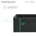 thumbnail image 5 of Voltaire 48" x 32" Left-Hand Drain Alcove Bathtub with Apron in Matte Black, 5 of 8