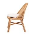 thumbnail image 3 of Pemberly Row Light Honey Rattan Wingback Dining Chair with Cushion, 3 of 10