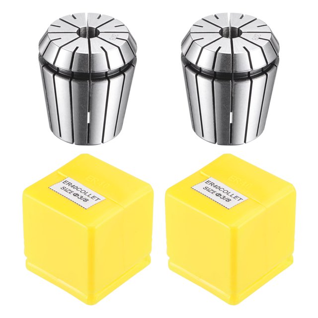 Unique Bargains ER40 Spring Collet, 3/8' Chuck for CNC Engraving Machine Lathe Milling Tool 2 Pack