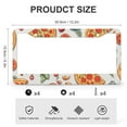 thumbnail image 3 of 2 Pcs Set Pepperoni Pizza License Plate Frame Funny Food Sausage Cheese Car Accessories Stainless Aluminum 2 Hole for Women Men US Vehicles, 3 of 6