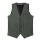 thumbnail image 5 of pstuiky Camisetas sin mangas para hombre, Top casual de moda con múltiples bolsillos y cuello en V sin mangas de color sólido para hombre Chaleco para hombre m, 5 of 7
