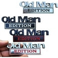 thumbnail image 5 of 2PCS Old Man Edition Car Emblem, Funny Edition Nameplate Decal, Tailgate Decal for Side Rear Tailgate Bumper, Old Man Metal Emblem Badge Sticker Decals for Cars Truck SUV Side (2pcsAB), 5 of 7
