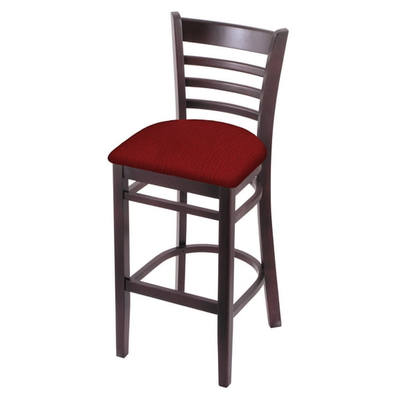 3140 25" Counter Stool with Dark Cherry Finish and Graph Ruby Seat