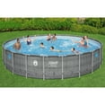 Coleman Power Steel Round Frame Above Ground Pool Set for Kids and