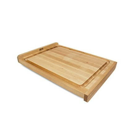 

John Boos Block KNEB23 Maple Wood Countertop Reversible Edge Grain Cutting Board with Gravy Groove 23.75 Inches x 17.25 Inches x 1.25 Inches