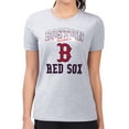 thumbnail image 4 of Women's G-III 4Her by Carl Banks Heather Gray Boston Red Sox Super-Slim Fit Lightweight Team Logo Graphic T-Shirt, 4 of 5