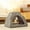 Gray, variant on Cat Cave Bed, 14.96x14.96x12.99in All Season Enclosed Cat Tent Bed, Breathable Cooling Pet Hideout Hut, Soft Washable Small Cat Cave Shelter For Indoor Rest