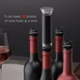 thumbnail image 3 of Bomba de vacío con 4 tapones para botellas de vino, cabeza redonda de silicona, prensa creativa sellada al vacío, tapón de silicona para vino tinto, regalo de vacaciones Rojo Verde, 3 of 5