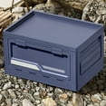 thumbnail image 4 of Mouliraty Collapsible Storage Bins with Lids, Outdoor Camping Storage Box Side Door Camping Folding Box Car Trunk Storage Box Plastic Storage Box, Navy, 4 of 6