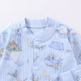 thumbnail image 5 of sdbrld Sleepers for Baby Boy Newborn Pajamas Long Sleeve Romper Jumpsuit Infant Clothes Boys 3-24Months Bodysuit Fall Winter Sky Blue Sizes 6-9 Months, 5 of 7