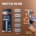 thumbnail image 6 of King C. Gillette Men's Double Edge Safety Razor with 5 Double Edge Refill Blades, Chrome, 6 of 10