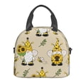 thumbnail image 2 of Goofa Gnomes Bees And Sunflowers Pattern Lunch Bag ,Insulated Lunch Box, Small Leakproof Cooler Food Lunch Containers Reusable High Capacity Lunch Tote Bags, 2 of 8