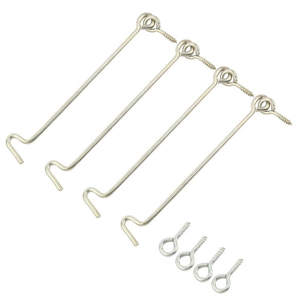 5.5 Inch Door Window Cupboard Shed Gate Latch Lock Catch Eye Cabin Hook 4pcs