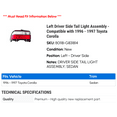 thumbnail image 2 of Left Driver Side Tail Light Assembly - Compatible with 1996 - 1997 Toyota Corolla, 2 of 2