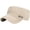 Beige, variant on Unisex Cadet Army Cap Adjustable Flat Top Cap Washed Cotton Military Hat Baseball Cap
