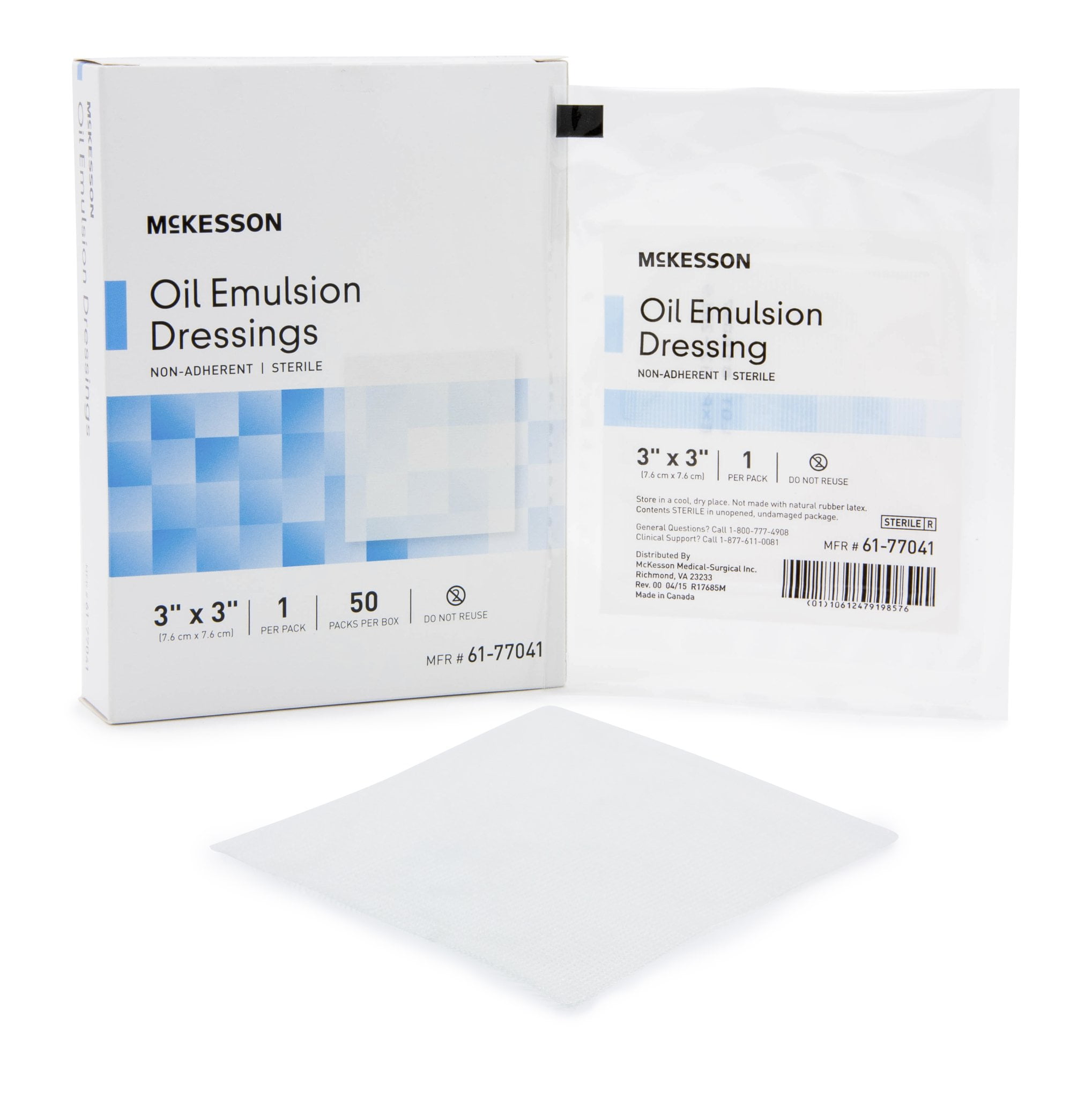 McKesson Brand Oil Emulsion Impregnated Dressing McKesson 3 X 3 Inch