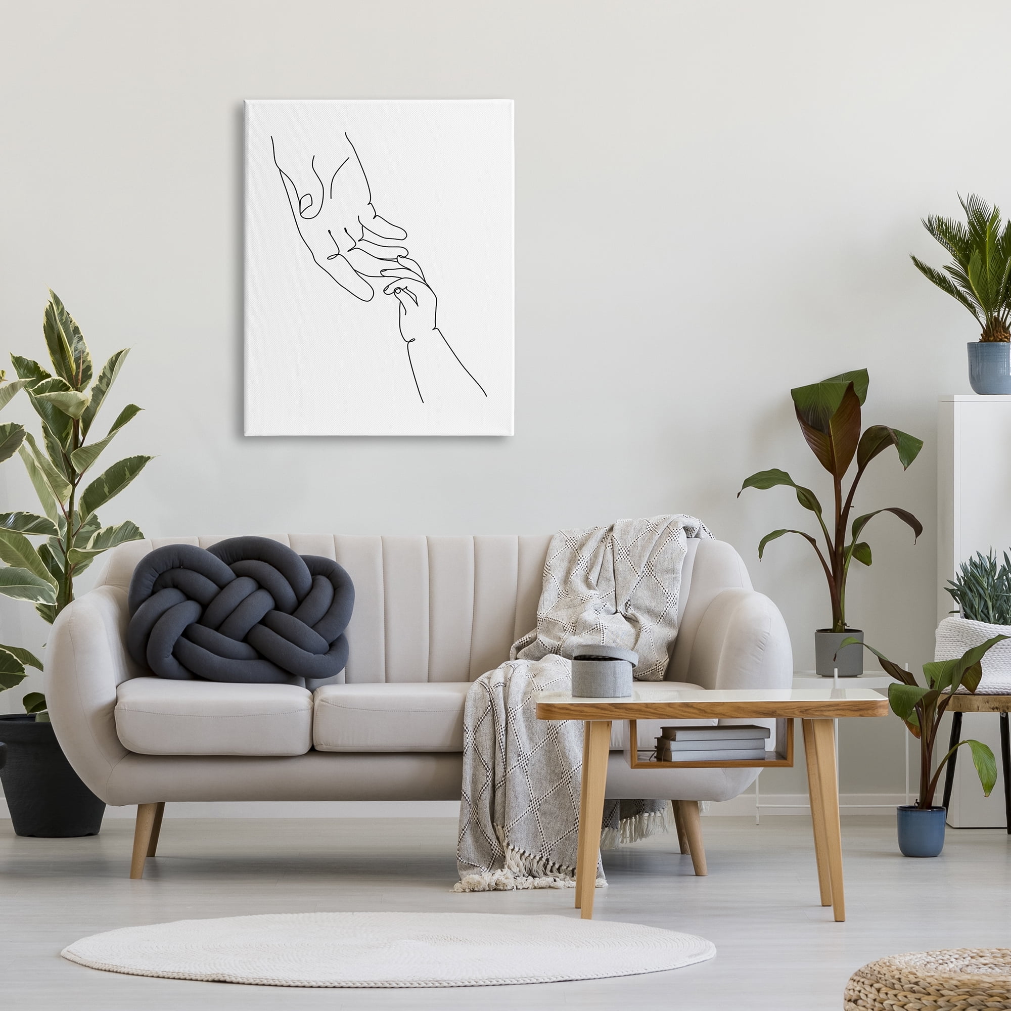 Stupell Industries Baby Hands Reaching Minimal Line Drawing, 30 x 40, Designed by JJ Design House LLC