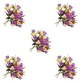 thumbnail image 3 of mmirethe 1/2/3/5 2x Fausses Roses Haute Plasticité Large Gamme d'Applications Motif Tridimensionnel Complet Multicolore Violet 5 Pcs, 3 of 6